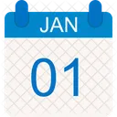 Janeiro Calendario Data Icon