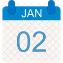 Janeiro Calendario Data Icon