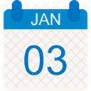 Janeiro Calendario Data Icon