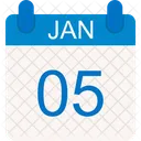 Janeiro Calendario Data Icon