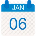 Janeiro Calendario Data Icon