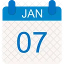 Janeiro Calendario Data Icon