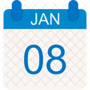 Janeiro Calendario Data Icon