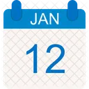 Janeiro Calendario Data Icon