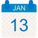 Janeiro Calendario Data Icon