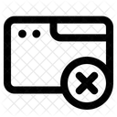 Exclusao Do Navegador De Janela Interface Layout Da Web Icon