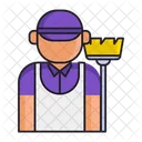 Janitor Cleaner Bucket Icon