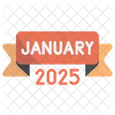 Januar 2025 Kalender Symbol