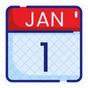 Januar 1 Januar Silvester Symbol