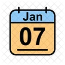 Januar Kalender Datum Symbol