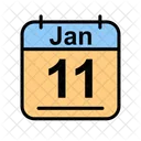 Januar Kalender Datum Symbol