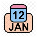 Januar Kalender Datum Symbol