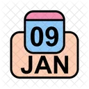 Januar Kalender Datum Symbol