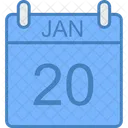 January Day Calendar Icon