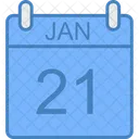 January Day Calendar Icon