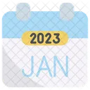 January 2023 Calendar Symbol