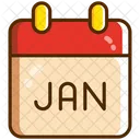 January Calendar New Year 2022 Icon