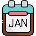 January Time Minute Icon