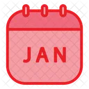Day Date And Month Red Icon