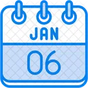 January Calendar Days Time And Date Icon