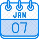 January Calendar Days Time And Date Icon