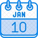 January Calendar Days Time And Date Icon