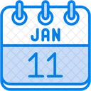 January Calendar Days Time And Date Icon