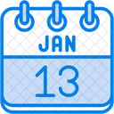 January Calendar Days Time And Date Icon