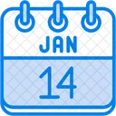 January Calendar Days Time And Date Icon