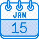 January Calendar Days Time And Date Icon