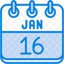 January Calendar Days Time And Date Icon