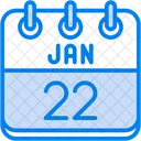 January Calendar Days Time And Date Icon