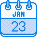 January Calendar Days Time And Date Icon