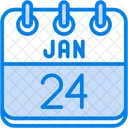 January Calendar Days Time And Date Icon