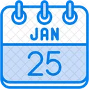 January Calendar Days Time And Date Icon