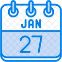 January Calendar Days Time And Date Icon