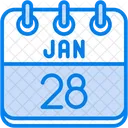 January Calendar Days Time And Date Icon