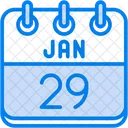 January Calendar Days Time And Date Icon