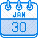 January Calendar Days Time And Date Icon