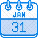 January Calendar Days Time And Date Icon