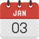 January Calendar Days Time And Date Icon