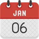 January Calendar Days Time And Date Icon