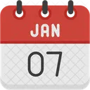 January Calendar Days Time And Date Icon