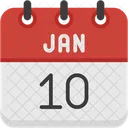 January Calendar Days Time And Date Icon