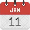 January Calendar Days Time And Date Icon