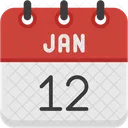 January Calendar Days Time And Date Icon