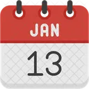 January Calendar Days Time And Date Icon