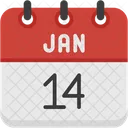 January Calendar Days Time And Date Icon