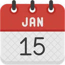 January Calendar Days Time And Date Icon