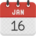 January Calendar Days Time And Date Icon